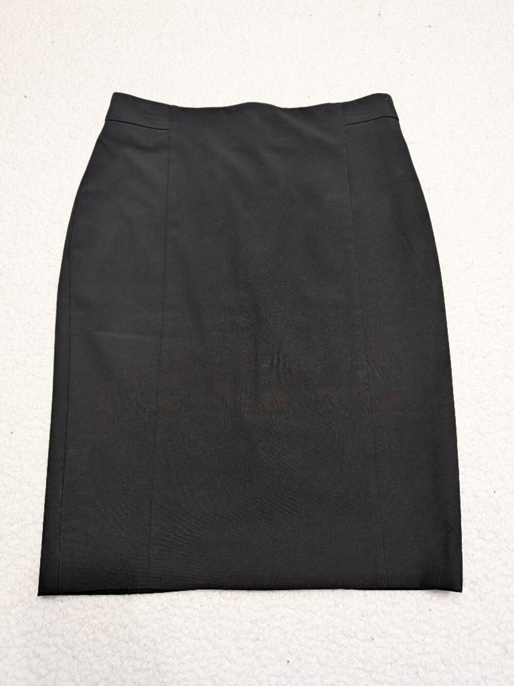 Ann Taylor Black Pencil Skirt Size 8 Classic Career Office Knee Length